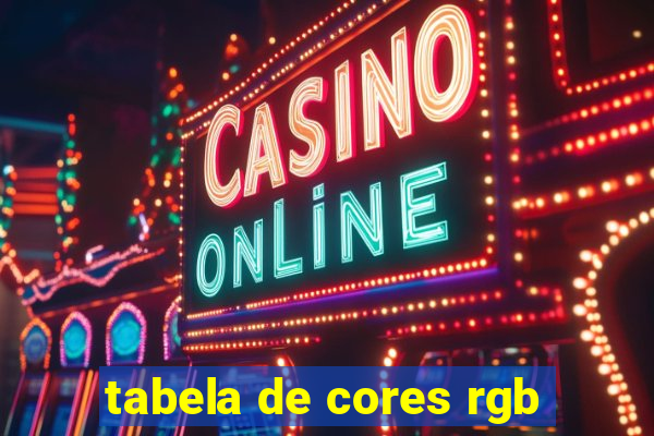 tabela de cores rgb